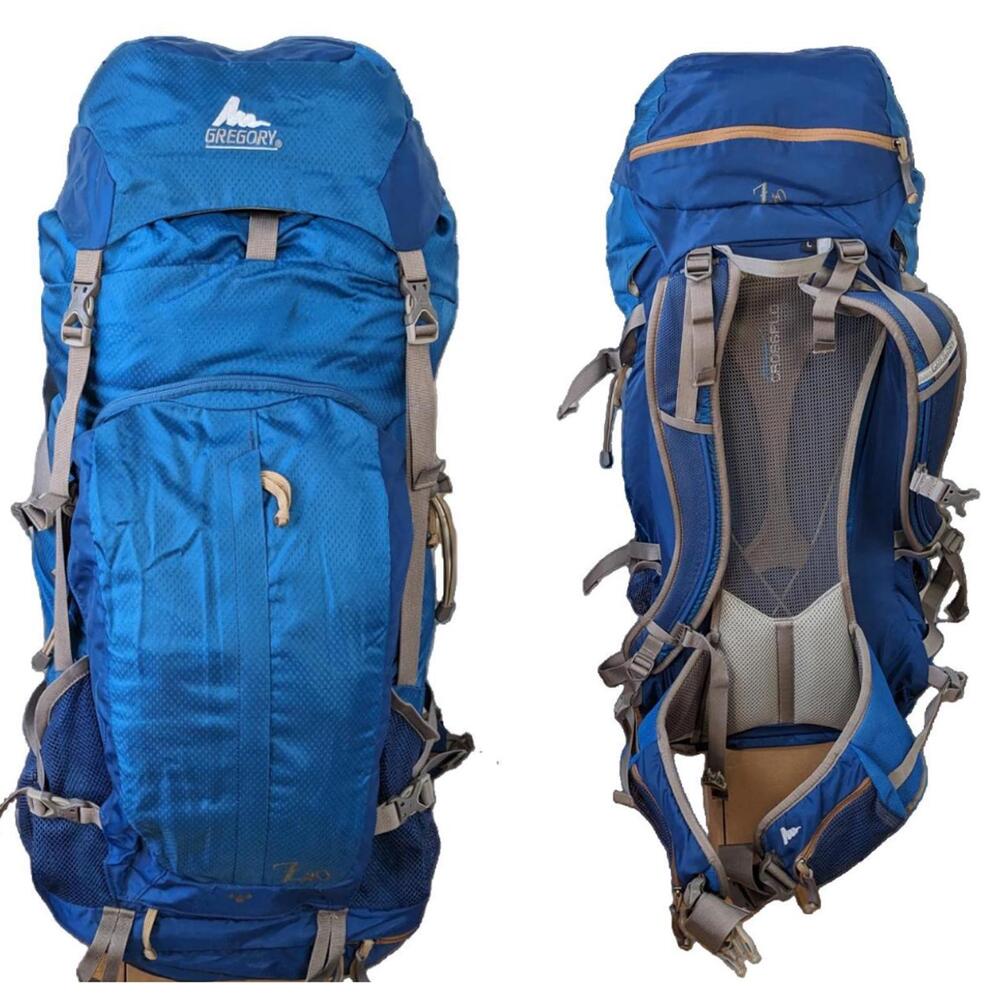 Gregory Z40 Hiking Backpack China | Adjustable Lightweight Ventilated Blue Sz L